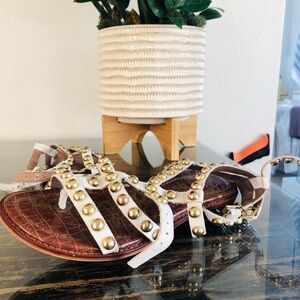 Sam Edelman Brown and Tan Sandals